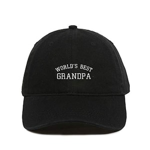 Best Grandpa Baseball Cap Embroidered Cotton Adjustable Dad Hat image 1