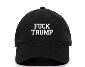 NIANLJHDe Unisex Trendy Baseball Cap Washed Fuck Trump 2020 White Face Walking Dad Hat 