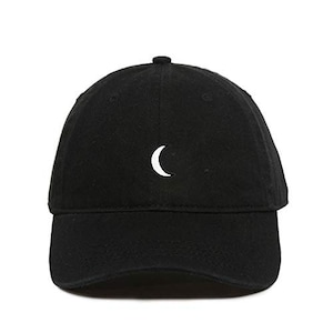 Moon Baseball Cap Embroidered Cotton Adjustable Dad Hat image 1