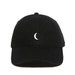 Moon Baseball Cap Embroidered Cotton Adjustable Dad Hat