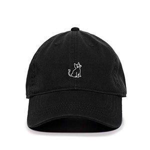 Cat Baseball Cap Embroidered Cotton Adjustable Dad Hat