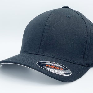 Flexfit Hat Twill Cap-6277 Structured, mid-profile, six-panel, 3 1/2&quot; crown Baseball Hat Come With Sizes Closed back, Stretch fitted