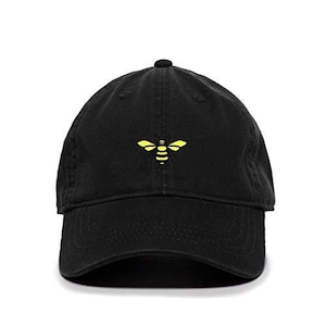 Honey Bee Baseball Cap Embroidered Cotton Adjustable Dad Hat