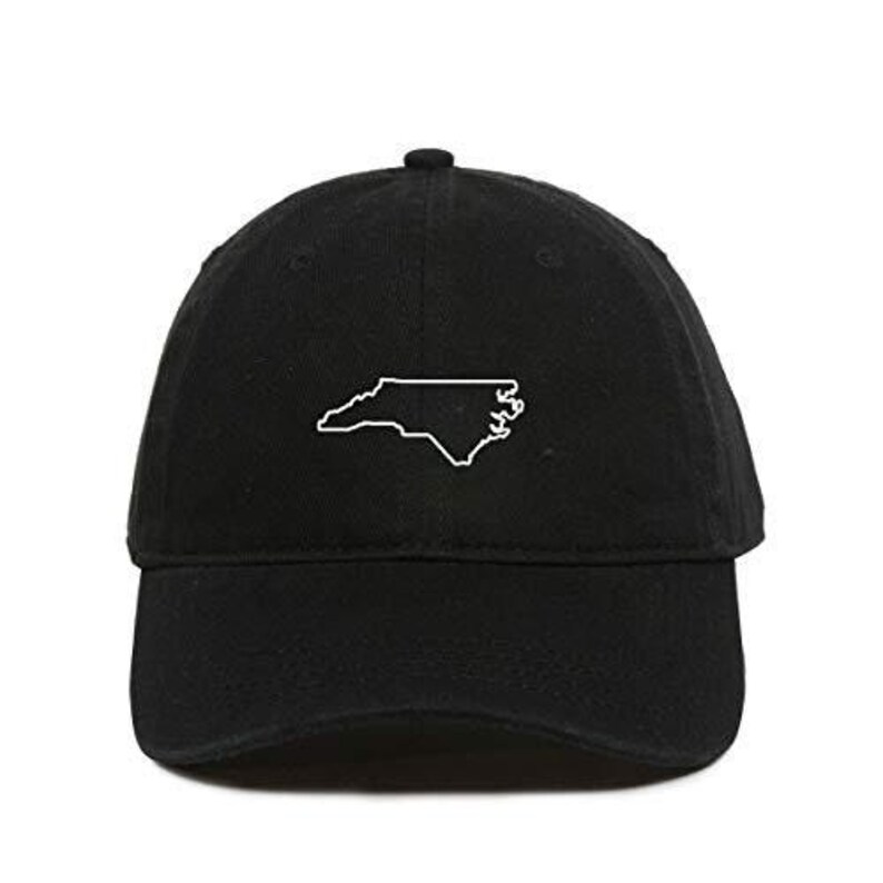 North Carolina Map Outline Dad Baseball Cap Embroidered Cotton Adjustable Dad Hat bild 1