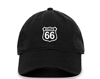 Route 66 USA Kappe Mütze Baseball Cap Schirmmütze blau dunkelblau 