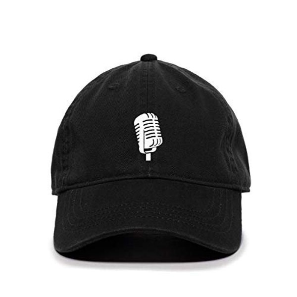 Microphone Baseball Cap Embroidered Cotton Adjustable Dad Hat