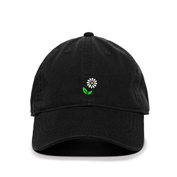 Daisy Flower Baseball Cap Embroidered Cotton Adjustable Dad Hat
