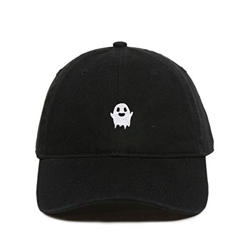 Ghost Baseball Cap Embroidered Cotton Adjustable Dad Hat 