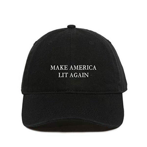 Make America Lit Again Baseball Cap Embroidered Cotton Adjustable Dad Hat