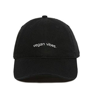 Vegan Vibes Baseball Cap Embroidered Cotton Adjustable Dad Hat image 1