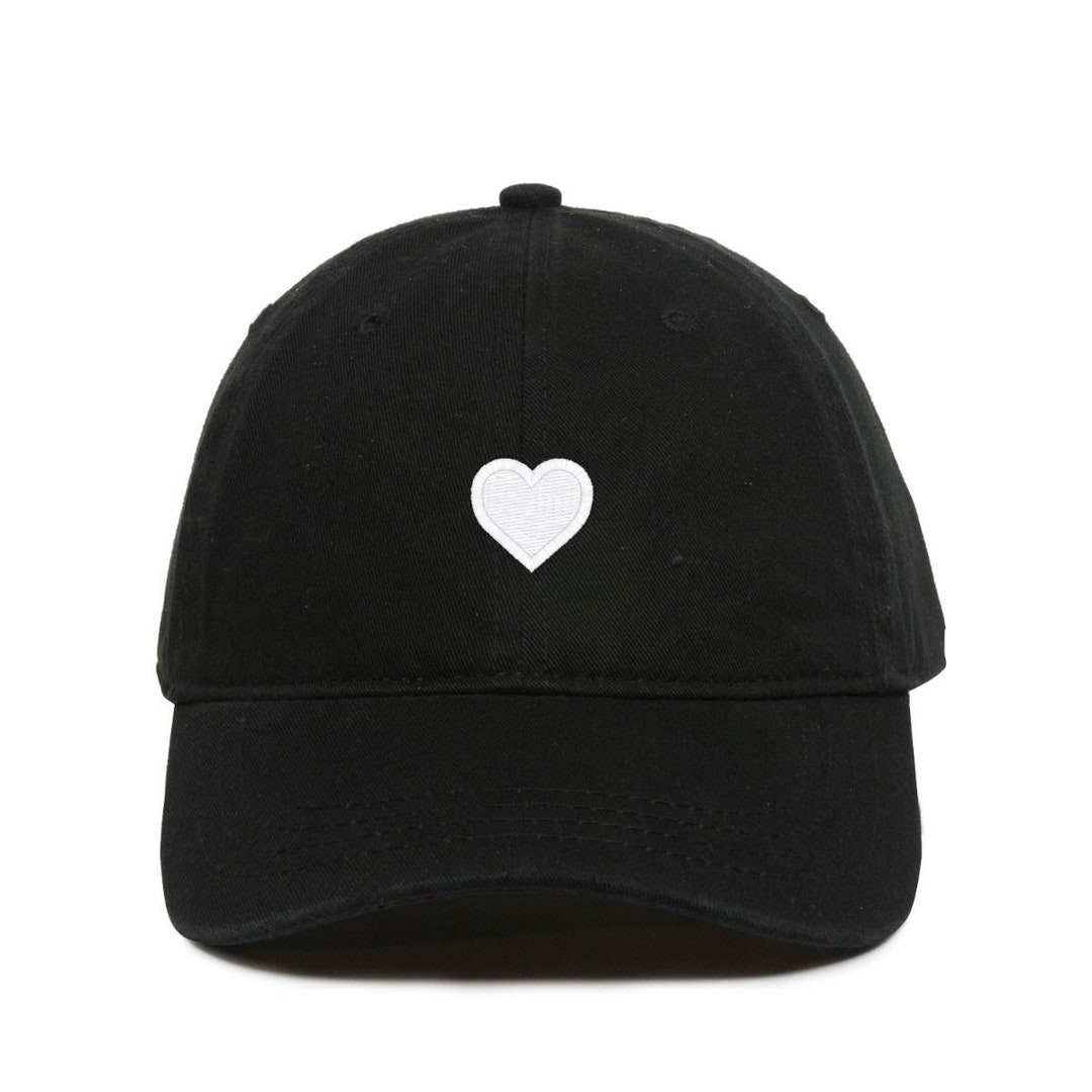 Heart Baseball Cap, Embroidered Dad Hat, Unstructured Six Panel ...