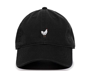 Chicken Baseball Cap Embroidered Cotton Adjustable Dad Hat