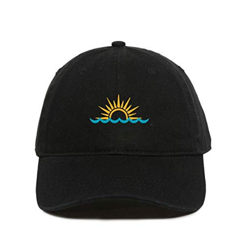 Sunset Baseball Cap Embroidered Cotton Adjustable Dad Hat Etsy
