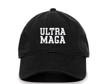 Ultra MAGA Make America Great Again Trump Election 2024 Embroidered Baseball Cap Cotton Adjustable Dad Hat
