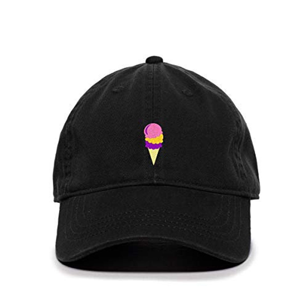 Ice Cream Baseball Cap Embroidered Cotton Adjustable Dad Hat Etsy