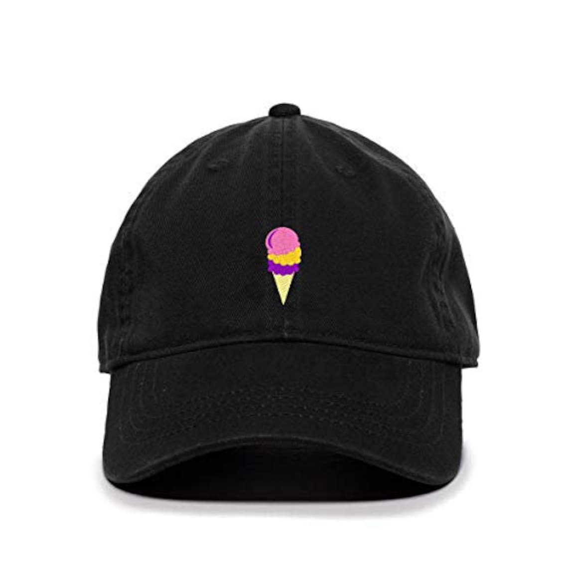 Ice Cream Baseball Cap Embroidered Cotton Adjustable Dad Hat Etsy