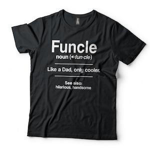 Funcle Funny Graphic Short Sleeve Shirt/Crew Neck T-Shirt/Handmade Custom Shirt/Soft Cotton Shirt