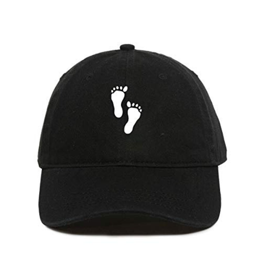 Baby Footprints Baseball Cap Embroidered Cotton Adjustable Dad Hat Etsy