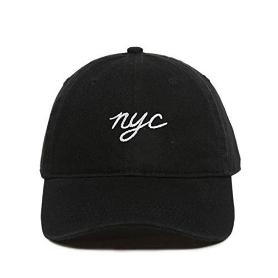 NYC New York City Baseball Cap Embroidered Cotton Adjustable | Etsy