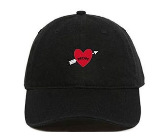 Gorra de béisbol con flecha para mamá, de algodón bordado, ajustable, para papá