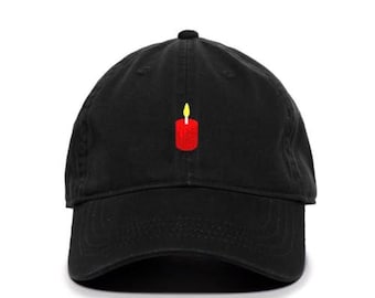 Cappello da baseball ricamato a candela, in cotone, regolabile, per papà