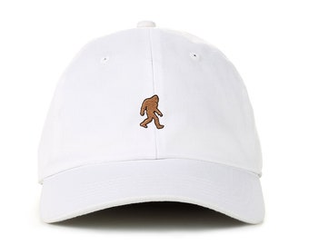 Big Foot Baseball Cap, Embroidered Dad Hat, Unstructured Six Panel, Adjustable Strap (Multiple Colors)