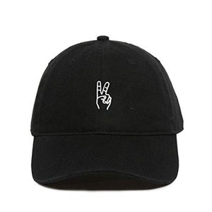 Peace Sign Caps Peace Sign Baseball Cap Embroidered Cotton Adjustable Dad Hat - Etsy