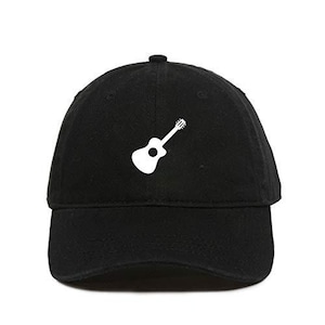 Guitar Baseball Cap Embroidered Cotton Adjustable Dad Hat