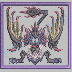 Monster Hunter Yian Garuga Digital Embroidery Patch