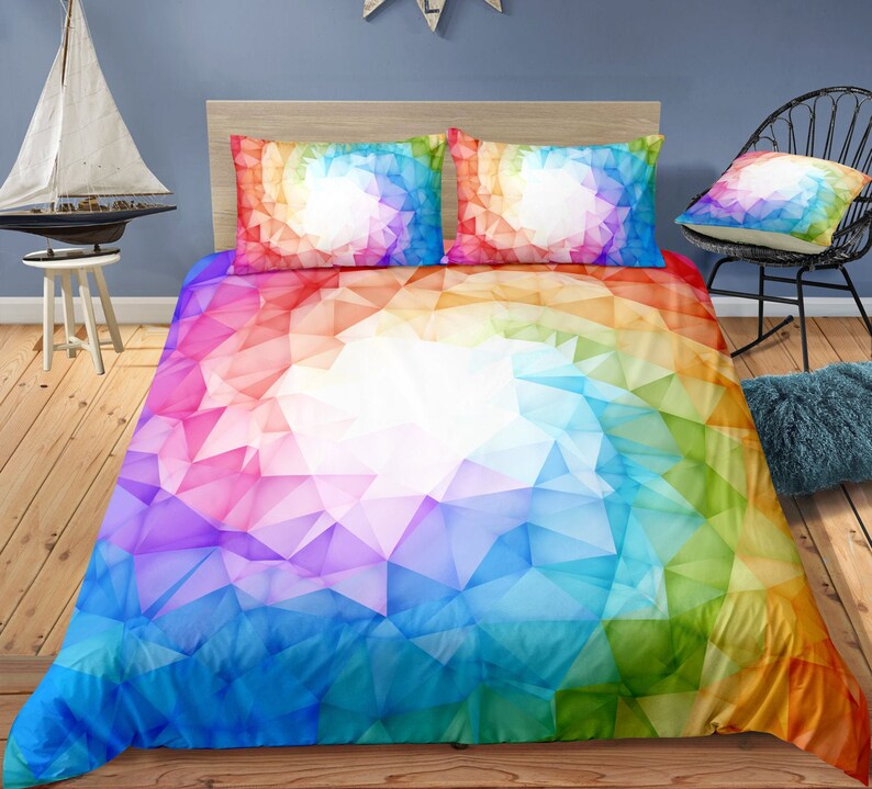 Super Colorful Tye Dye Duvet Cover Set Tye Dye Bedding For Etsy