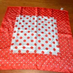 Vintage Nicki Scarf 70s Red/White Dots Scarf Polka Dots Retro Vintage Clothing Rockabella Mid Century