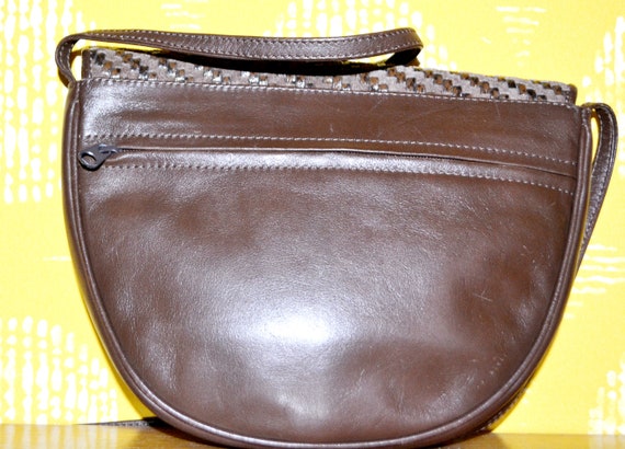 True Vintage Handbag Brown from the 70s Seventies… - image 2