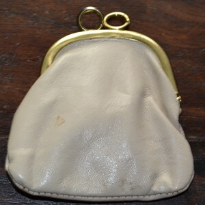 Leder Portemonnaie Creme Weiss
