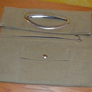 Hermoso bolso de cuero vintage beige/marrón años 70 retro mediados de siglo shabby chic estilo campestre ropa vintage de segunda mano