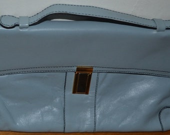 Vintage  Handtasche Handtasche Clutch Hellblau