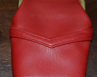Portefeuille en cuir rouge
