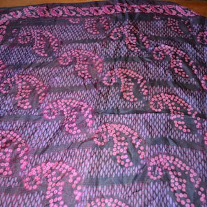 Vintage Scarf 70s Neckerchief Purple / Pink Vintage Clothing Retro Scarf Foulard Vintage Clothing