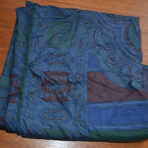 Vintage large ASCOT scarf Paisley subtle SILK scarf