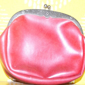 Vintage Portemonnaie  60er Jahre Leder  Retro Mid Century  Secondhand Wear   Vintage Clothing