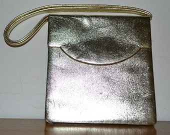 Vintage 80s handbag gold