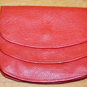 Raffiniertes Vintage  Leder Kleingeld  Portemonnaie Rot  Fifties   50er Jahre    Vintage Clothing  Retro  Mid Century  Second Hand Wear