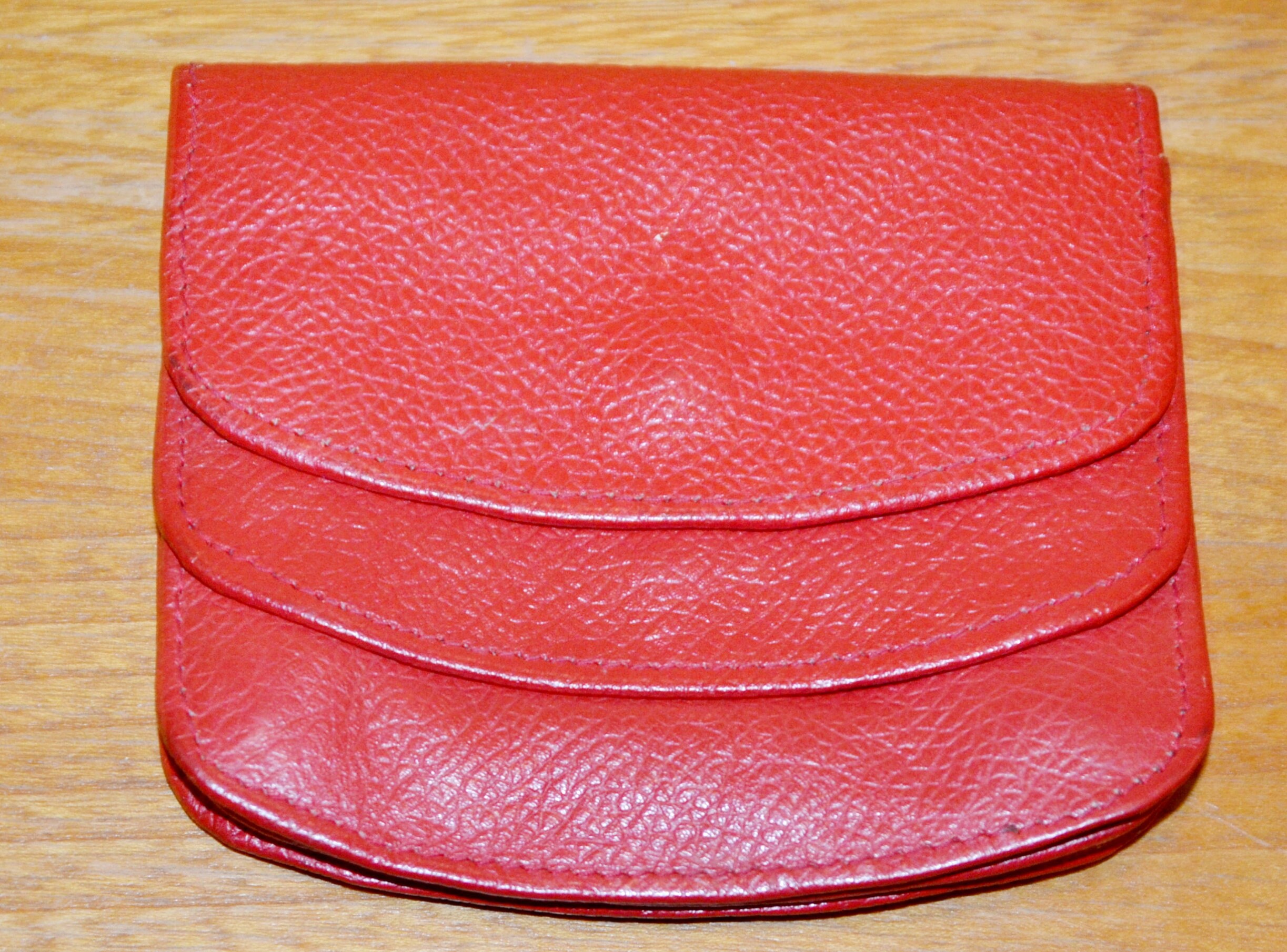 Refined Vintage Leather Change Wallet Red Fifties 50s Vintage Clothing  Retro Mid Century Second Hand Wear
