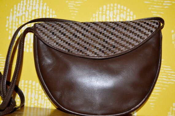 True Vintage Handbag Brown from the 70s Seventies… - image 1