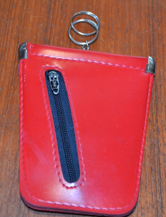 Vintage Portemonnaie /Schlüsseltasche  Rot   60er 