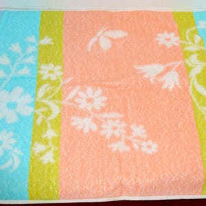 Beautiful vintage terry towel colorful Seventies 70s Mid Century Retro terry cloth fabric sewing material