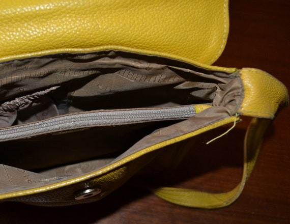 True Vintage Handbag Yellow by Picard 70s Vintage… - image 2