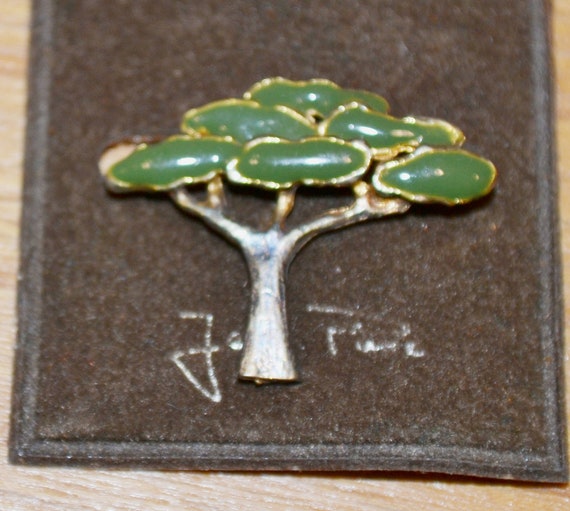 Original 70er Jahre Anstecker Baum   Metall     B… - image 1