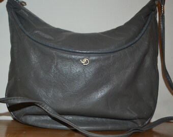 Vintage Tasche Grau 70er Jahre Beutelform