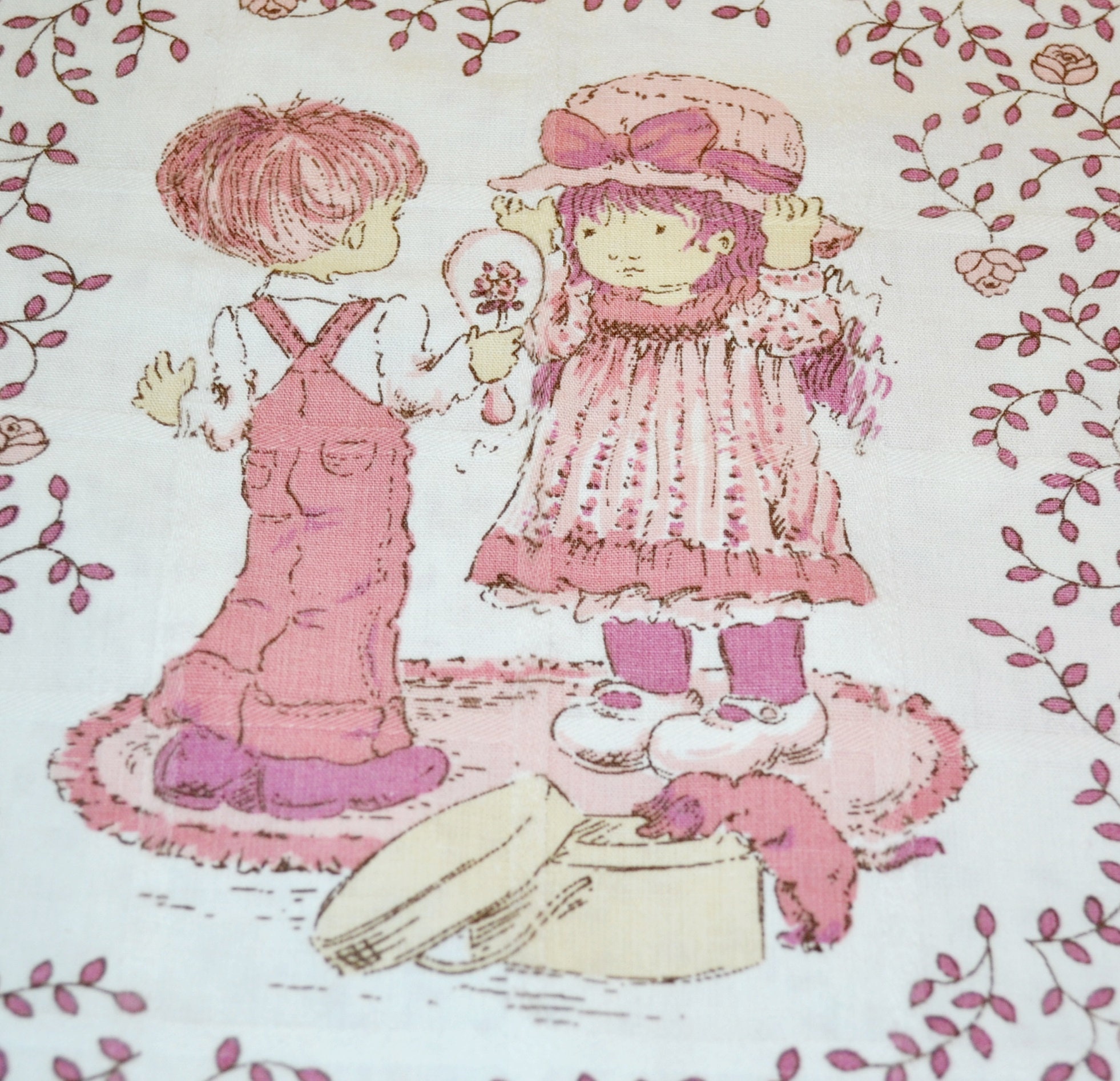 Sarah Kay男の子柄 サラ•ケイ ヴィンテージ布地 生地⑱ Sarah Kay Vintage Bed Linen CHILDREN Duvet Cover Cotton 80s Retro