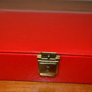 Vintage  Schmuck  Koffer  Beauty Case Rot/Schwarz  60er Jahre  Retro Mid Century  Vintage Clothing Mid Century  Second Hand Wear  suitcase